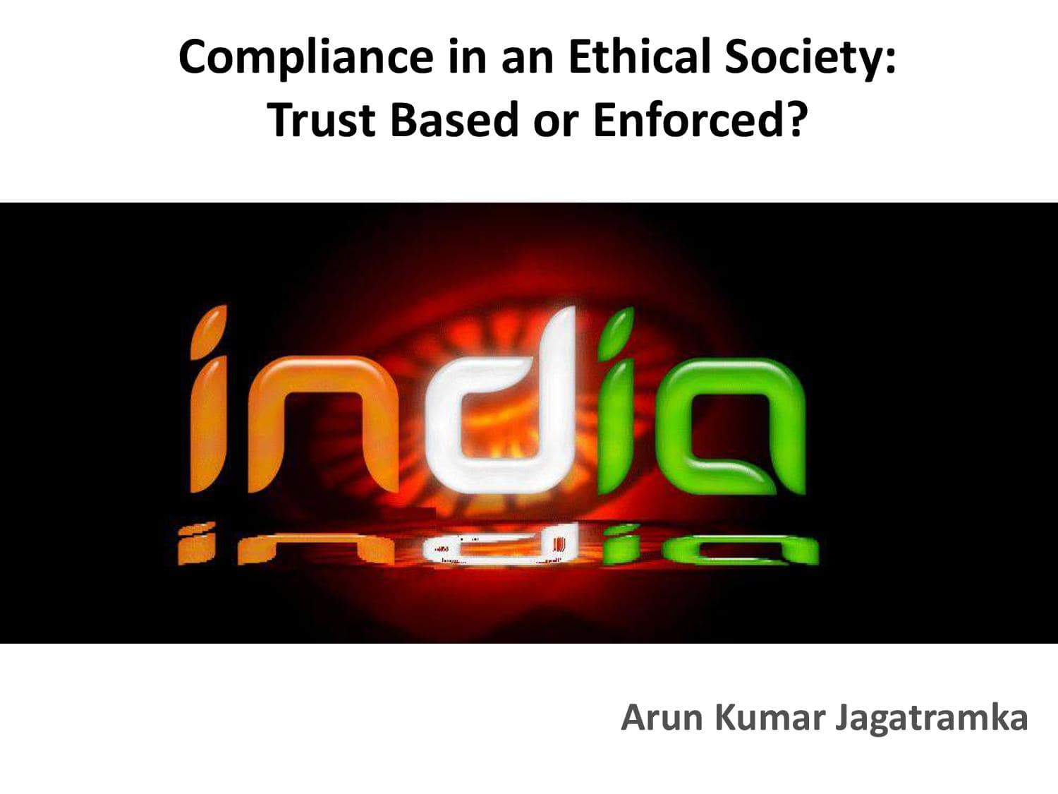 Compliance in An Ethical Sociaty